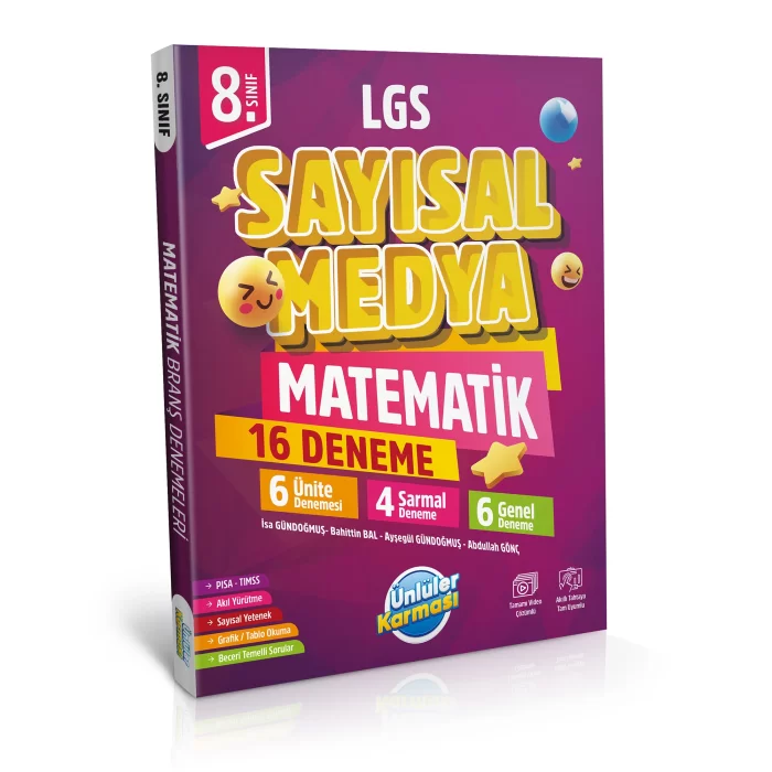 Ünlüler Karması 8. Sınıf LGS Sayısal Medya Matematik 16 Deneme