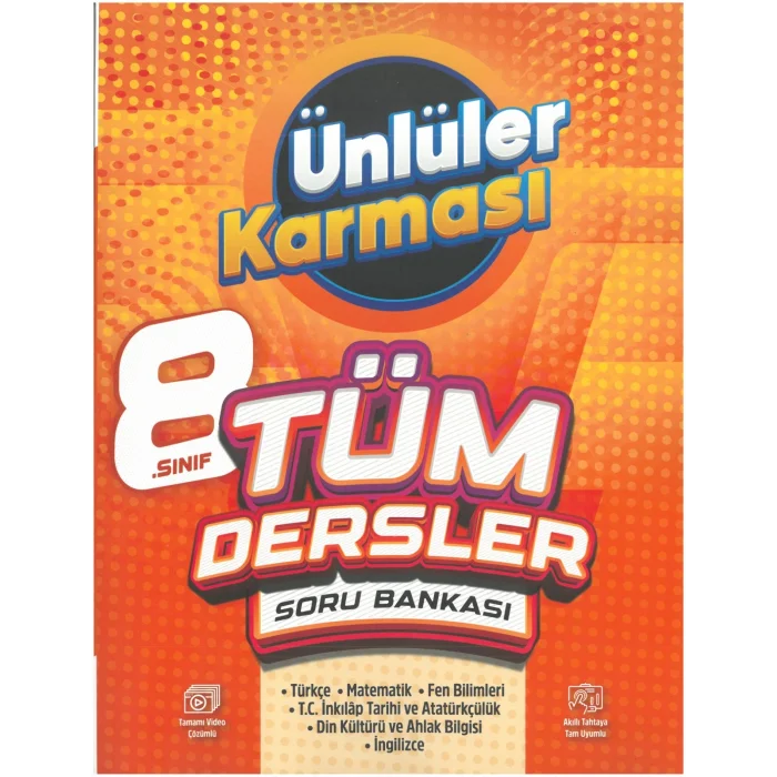 Ünlüler Karması 8. Sınıf Tüm Dersler Soru Bankası Yeni