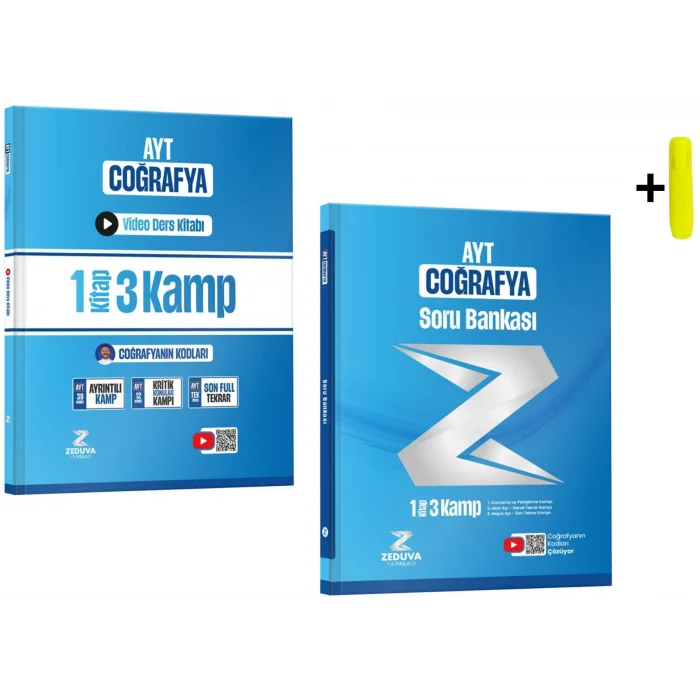 Zeduva Coğrafyanın Kodları AYT Coğrafya 1 Kitap 3 Kamp Video Ders Kitabı Ve Soru Bankası