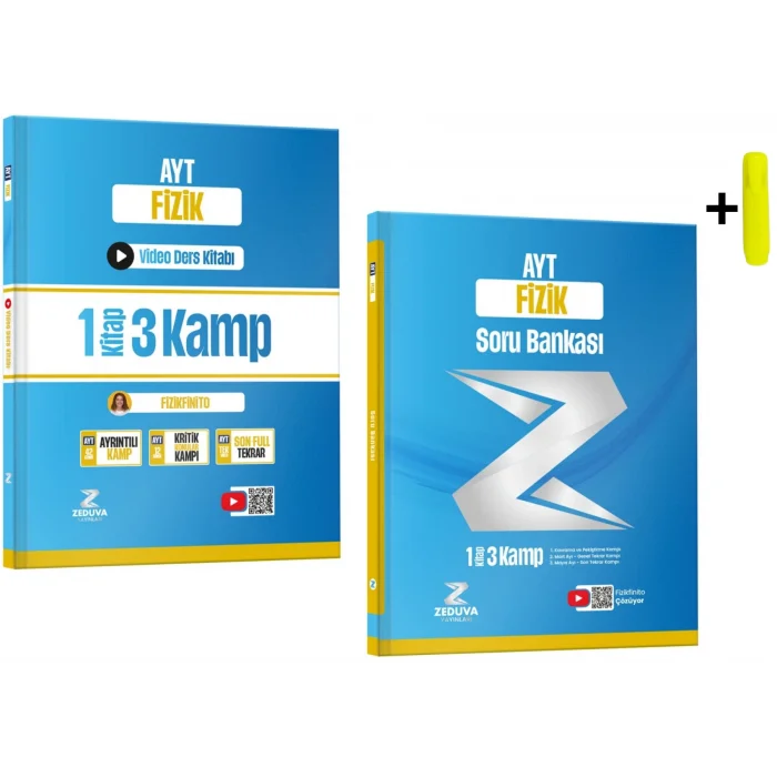 Zeduva Yayınları Fizikfinito AYT Fizik 1 Kitap 3 Kamp Video Ders Kitabı Ve Soru Bankası