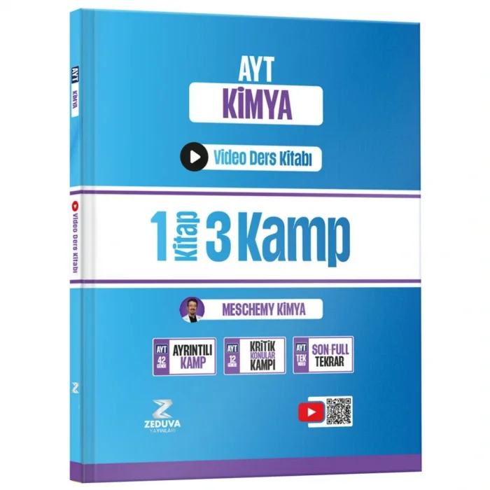 Zeduva Yayınları Meschemy Kimya AYT Kimya 1 Kitap 3 Kamp Video Ders Kitabı