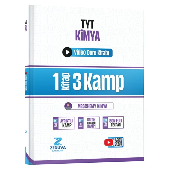 Zeduva Yayınları Meschemy Kimya TYT Kimya 1 Kitap 3 Kamp Video Ders Kitabı