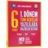 6. Sınıf 1. Dönem Tüm Dersler Yazılılara Hazırlık Kitabı Açık Uçlu Sorularla Kr Akademi Yayınları