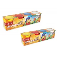 2 Adet Lets 4 Renk Oyun Hamuru Toplam 8 Hamur