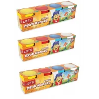 3 Adet Lets 4 Renk Oyun Hamuru Toplam 12 Hamur