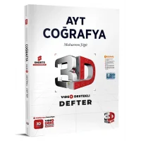 3D Yayınları AYT Coğrafya Video Destekli Defter Yeni
