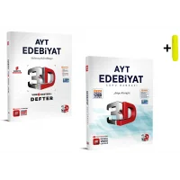 3D Yayınları Ayt Video Destekli Edebiyat Defter ve Soru Bankası Seti