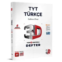 3D Yayınları Tyt Video Destekli Türkçe Defter Vdd