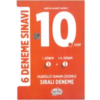 Editör Yayınları 10. Sınıf 6 Deneme Sınavı Tamamı Çözümlü Yeni