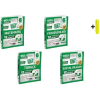 Gizli Yayınları 6. Sınıf Matematik Fen Türkçe Sosyal 12li Deneme-Meb Gibi Sordu