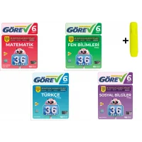 Nitelik 6.Sınıf Görev Matematik Fen Türkçe Sosyal 36 Haftalık Çalışma Föyleri