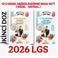 Sinan Kuzucu Yayınları 2026 Lgs 8. Sınıf Ikinci Doz 12li Genel Değerlendirme Sınav Seti (Sayısal + Sözel)