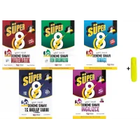 Süper 8. Sınıf Tüm Dersler Yeni Nesil Deneme Sınavı Seti 5 Kitap (MFTİİ)