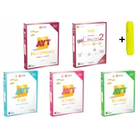 ÜçDörtBeş Yayınları AYT Matematik Geometri Fizik Kimya Biyoloji Soru Bankası Yeni