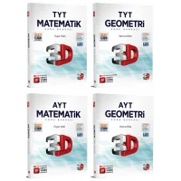 3D Yayınları TYT AYT Matematik Geometri Soru Bankası Seti 4 Kitap