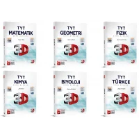 3D Yayınları TYT Tüm Dersler Soru Bankası Seti 6 Kitap Bir Arada
