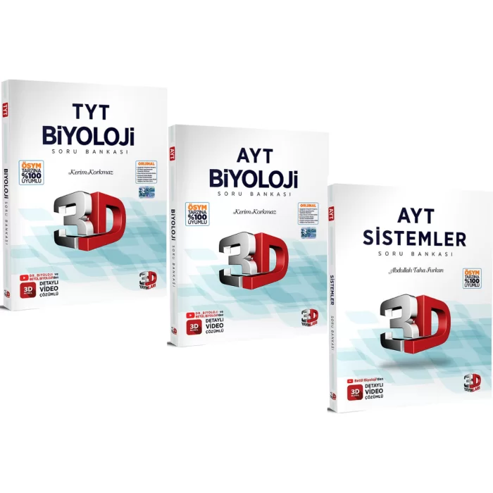 3D Yayınları TYT AYT Biyoloji Soru Bankası Seti