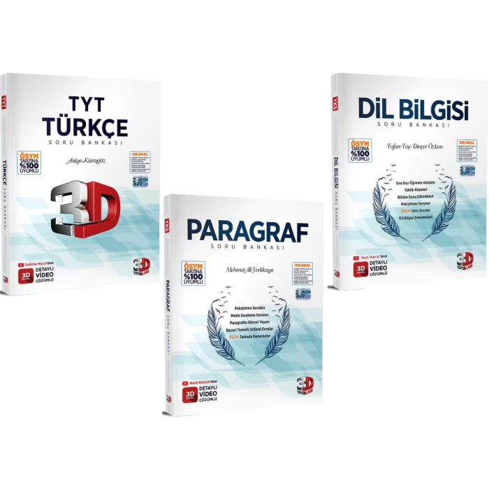 3D Yayınları TYT Türkçe Soru Bankası Seti