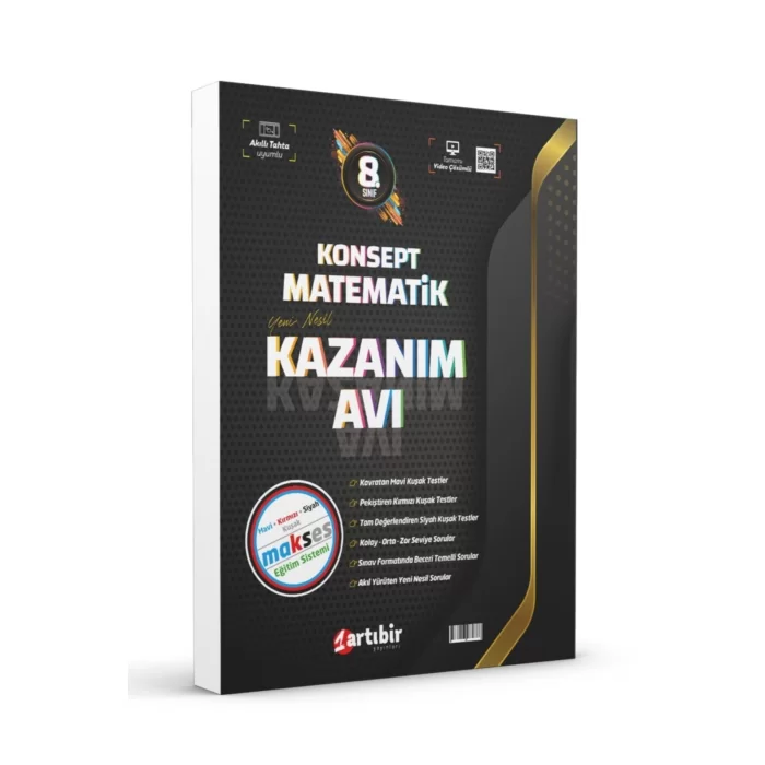 Artıbir 8.sınıf Konsept Matematik Kazanım Avı Yeni Nesil Soru Bankası (kolay-orta-zor)