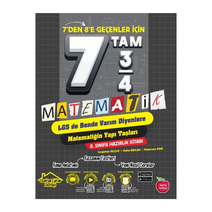 Newton 7den 8e Geçenlere 8.Sınıf Matematik Hazırlık Kitabı