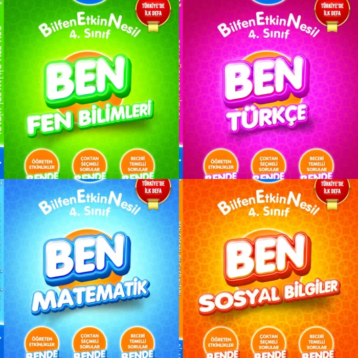 -HEDİYELİ- BİLFEN 4.SINIF BEN ETKİNLİKLİ SORU BANKASI SETİ DENEME SINAVI HEDİYELİ