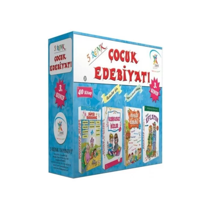 3.sınıf Çocuk Edebiyatı Hikaye Seti (40 Kitap) 5renk Yayınevi