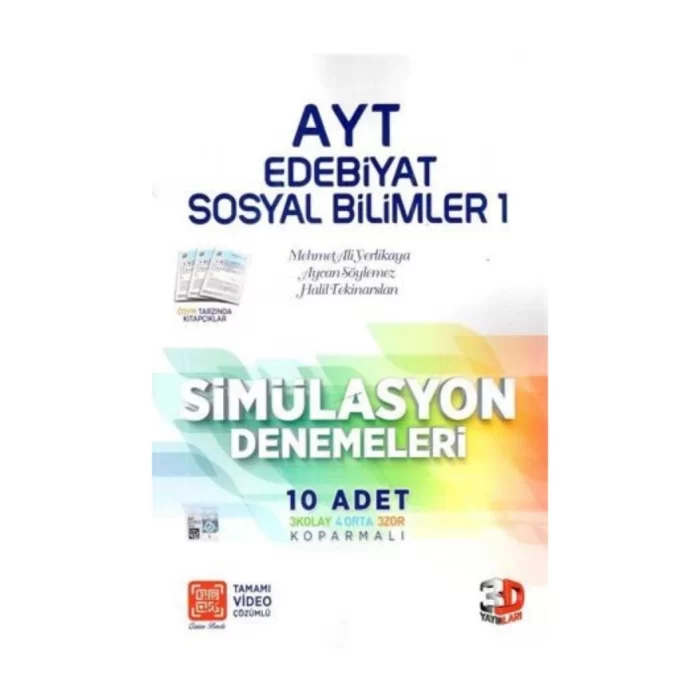 3D Ayt Edebiyat Sosyal Bilimler 1 Tamamı Video Çözümlü Simülasyon Denemeler