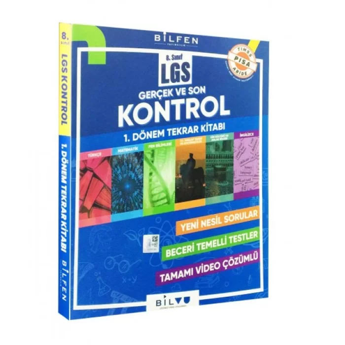 Bilfen Yayınları 8. Sınıf LGS 1. Dönem Gerçek ve Son Kontrol Tekrar Kitabı