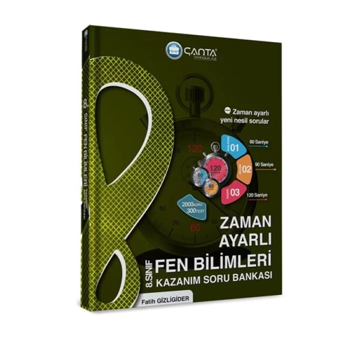 Çanta Yayınları 8.Sınıf Fen Bilimleri Zaman Ayarlı Kazanım Soru Bankası
