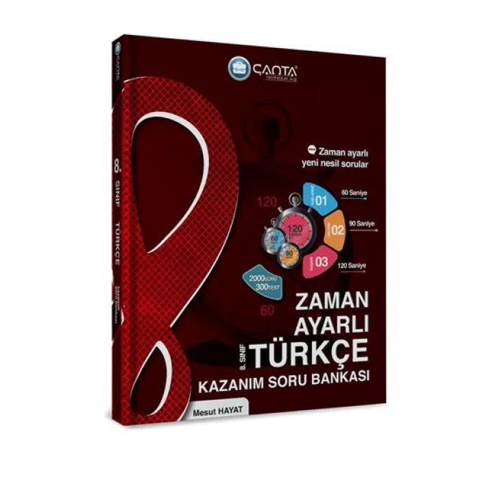 Çanta Yayınları 8.Sınıf Türkçe Zaman Ayarlı Kazanım Soru Bankası