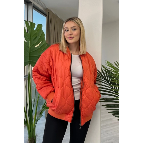 Patch Detaylı Turuncu Mevsimlik Mont