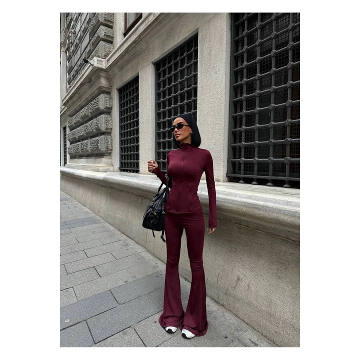 Fermuarlı Fit Kesim İkili Takım