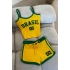 BRASİL ŞORTLU CROP TAKIM - SARI