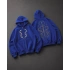 Snake Zip Hoodie - blue