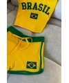BRASİL ŞORTLU CROP TAKIM - SARI