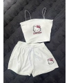 HELLO KİTTY ŞORTLU DOLGULU CROP TAKIM