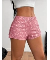 PULL DETAYLI ŞORT-PEMBE