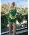 BRASİL ŞORTLU CROP TAKIM - YEŞİL