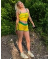 BRASİL ŞORTLU CROP TAKIM - SARI