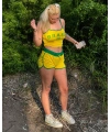 BRASİL ŞORTLU CROP TAKIM - SARI