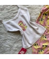 Sarı My Little Pony Fluttershy Desenli Şık Alt Üst Takımı