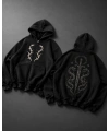 Snake Zip Hoodie - black