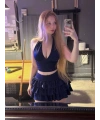 ASHLEY SİMLİ ŞORT ETEK BLUZ - LACİ