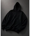 Midnight Taşlı Oversize Hoodie