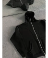 NINJA SIYAH ZİPP HOODİE