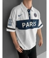 PSG POLO YAKA BEYAZ OVERSİZE TSHİRT