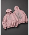 Snake Zip Hoodie - pink