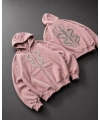 Snake Zip Hoodie - pink