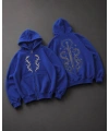 Snake Zip Hoodie - blue