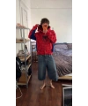 SPIDER OVERSİZE HOODİE-RED
